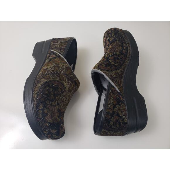 Dansko Vegan Womens Shoes Size 39 Paisley Pro Tapestry Velvet Clogs Nurse Work - Picture 2 of 10